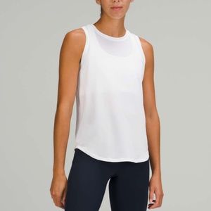 Lululemon High Neck Run & Train Tank Size 10 NWT White